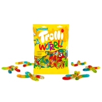 Trolli Wurrli 100 g – Bunte Wurm-Fruchtgummis, fruchtiger süßer Snack