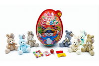Profisa Happy Easter Big Egg 50 g – Easter Surprise Egg with Plush Toy and Sweets | Easter Gift