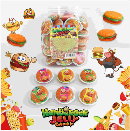 Hamburger Jelly Candy 50 pieces