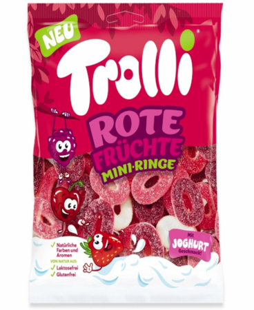 Rote Früchte Trolli Fruchtringe 100g