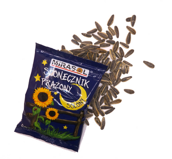 Ungeschälte schwarze geröstete gesalzene Sonnenblumenkerne 80g