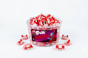 Trolli Dracula 1050 g Gummy Vampire Teeth – Strawberry & Cream