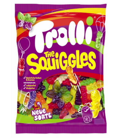 Żelki poczwarki i motyl  The squiggles Trolli 100g