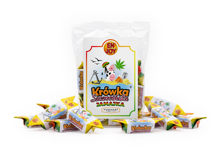Krówka Szczecińska® Jamajka 250 g mit Hanfsamen – traditionelles polnisches Fudge, gesundes Extra, regionale Süßigkeiten