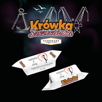 Krówka Szczecińska 60 kg ślubna ze swoim projektem- na zamówienie