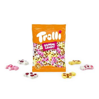 Trolli Gummi Candy Milch Kuu 1000 g Gummy Cows – Big Pack for Candy Bars and parties
