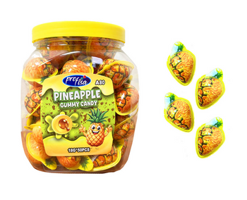 Pineapple Gummy Candy żelki ananasowe Tropikalna Eksplozja Smaku 50 x18g