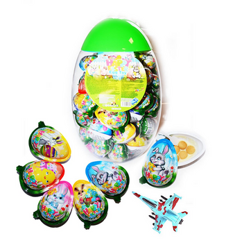 PLASTIKOWE JAJKO Happy Easter Egg Toy z niespodzianką 60 sztuk