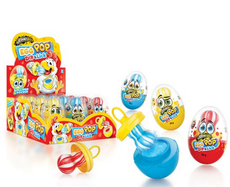 Egg Pop Dip & Lick Johny Bee 12 pcs