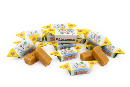 Krówka Szczecińska® Jamajka 250 g mit Hanfsamen – traditionelles polnisches Fudge, gesundes Extra, regionale Süßigkeiten
