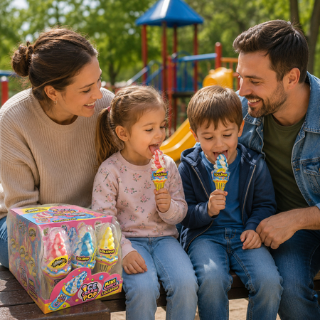 Lizaki Johny Bee Ice Cream Pop z mini drażetkami 12 szt.