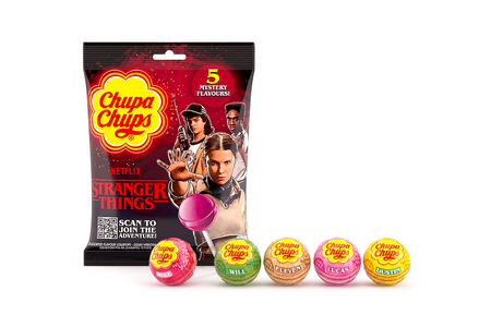 Chupa Chups Stranger Things 120 g – Lizaki Limitowana Edycja 10 szt. | Wybierz swoją stronę: Right Side Up lub Upside Down
