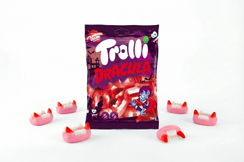 Trolli Dracula 200 g – Żelki szczęki wampira, owocowy słodki poczęstunek