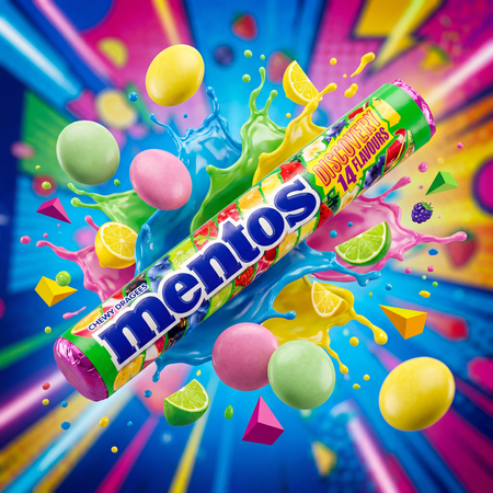 Mentos Discovery 40 pcs – Fruit-flavored chewy dragees (14 flavors) | Display Box Set