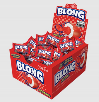 Gumy do żucia Blong Morango o smaku truskawkowym 40szt