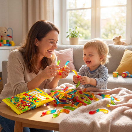 Trolli Wurrli 100 g – Bunte Wurm-Fruchtgummis, fruchtiger süßer Snack