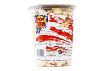 Popcorn solony 20 g x 12 – chrupiąca przekąska kukurydziana z dodatkową solą