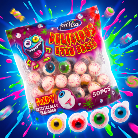 Trolli Pop Eye 1128 g Gummy Eyeballs – Big Pack for Candy Bars and parties