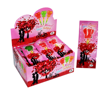 Love Heart Glow Lollipop.30 pcs.