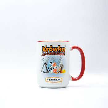 Kubek Krówka Szczecińska Klasyczny czerwone wnętrze 450ml