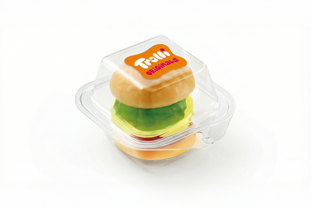 Trolli Party Burger Minis 600 g – Fruchtgummi Mini-Burger (60 Stk.) | Party-Süßwaren