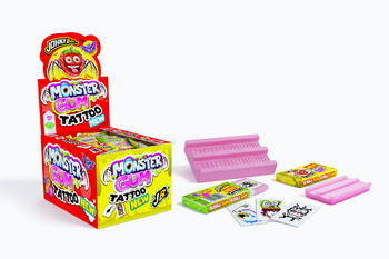 Johny Bee Gum Tattoo (Rabbit / Monster) – Fruity bubble gum with a tattoo 200 pcs.