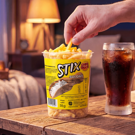 Chips Snack Stix Salted 12 x 38 g – Knusprige Kartoffel-Weizen-Sticks, salziger Snack