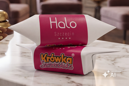 Krówka Szczecińska® – Traditionelles Milchkaramell mit personalisiertem Wickelpapier (Min. 6 kg)