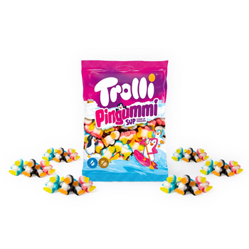 Trolli Pingummi 1000 g Fruit Gummy Penguins – Fruit Flavor Mix