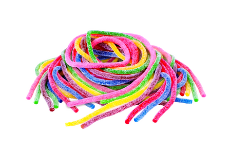 Fini Sour Laces 85 g – Regenbogen Saure Schnüre, Vegane Party-Süßigkeiten