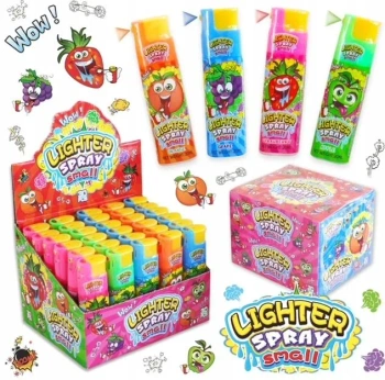 Gas Lighter Liquid Candy 30 Stk. x 20 ml – Flüssige Sprühsüßigkeit | Gadget-Süßwaren