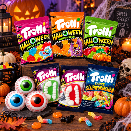 Żelki Trolli Halloween Sweet & Sour 360 g – 19 mini paczek
