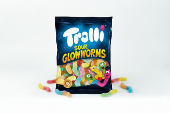 Trolli Sour Glowworms 1000 g Żelki Kwaśne Robaczki – Mix Owocowych Smaków