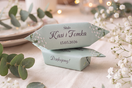 Krówka Szczecińska® – Traditionelles Milchkaramell mit personalisiertem Wickelpapier (Min. 6 kg)