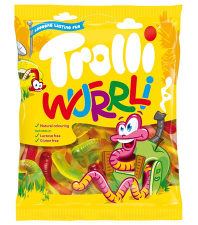 Żelki gąsienice Wurrli Trolli 100g