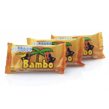 Blok czekoladowy Bambo o smaku pomarańczowym 100g