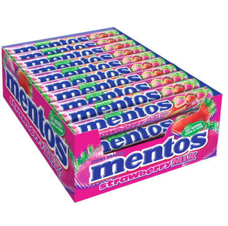 Cukierki Mentos truskawkowy 40 szt.